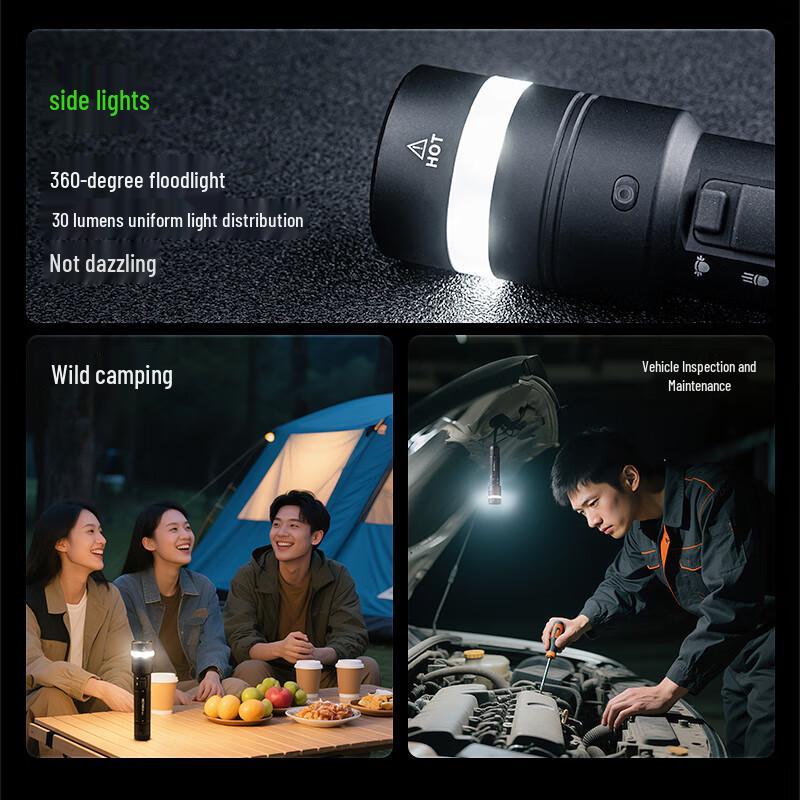 NEXTORCH C61 Outdoor High-Power USB-C Rechargeable Flashlight with Adjustable Focus