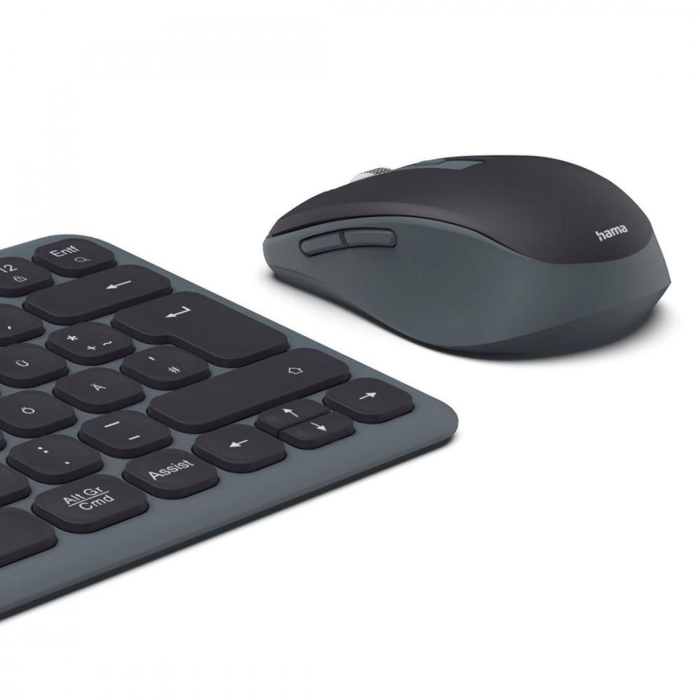 multi device keyboard and mouse set black gre
