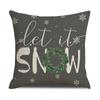 Simple and Versatile Christmas Decorative Pillow Letter Print Pillow Gray Set Sofa Pillow Cover