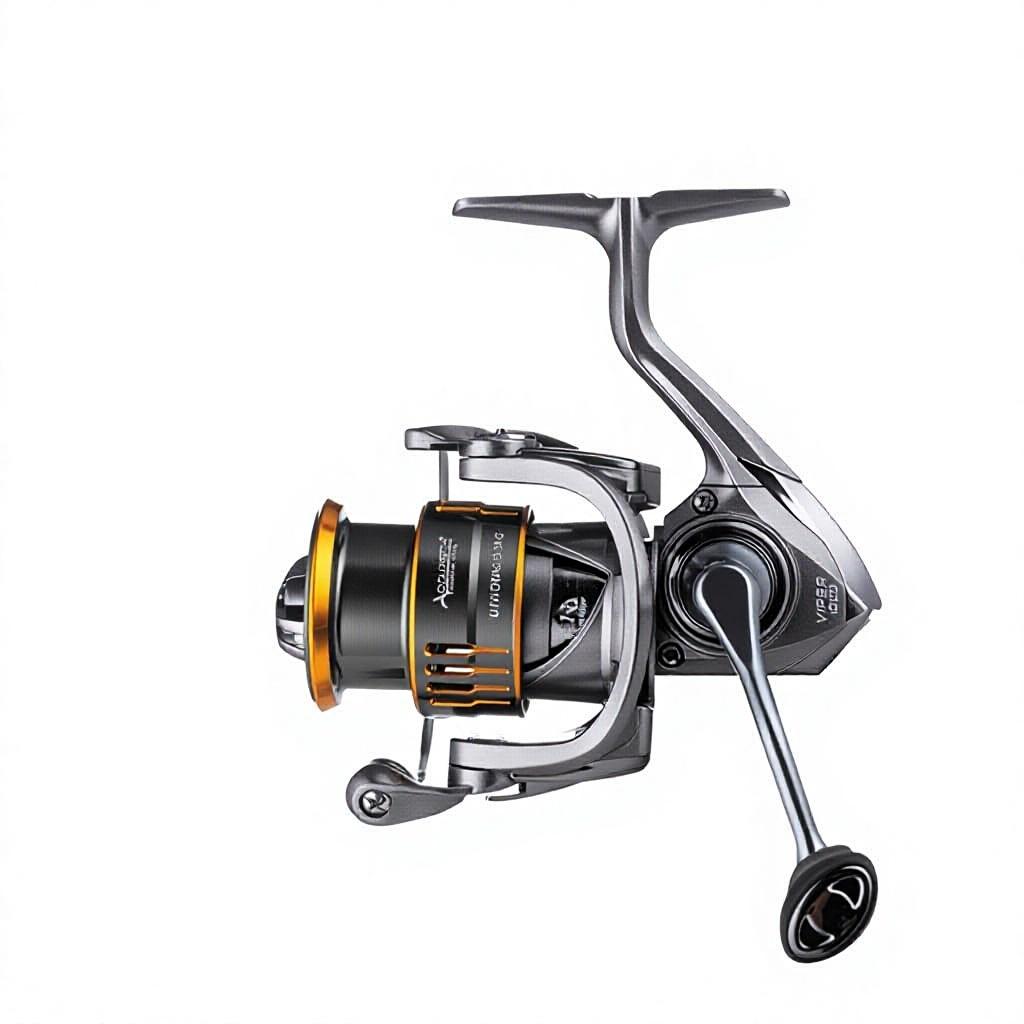 Akurita VIP-B Domestic Freshwater Lure Fishing Spinning Reel Slanted-Shaft Shallow Spool Zero-Backlash Waterproof Left Viper500 mini wheel b-gold