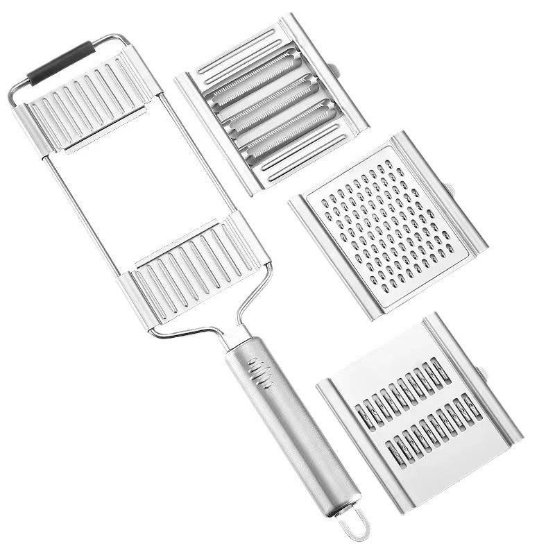 

Vegetable Purpose Multi Slicer Peeler Stainless Cutter Steel Grater Tool Kitchen 3 Section