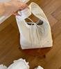 Soft PU Leather Women's Commuter Shoulder Bags Casual Bowknot Female Tote Underarm Bag Solid Color Ladies Handbags with Purse