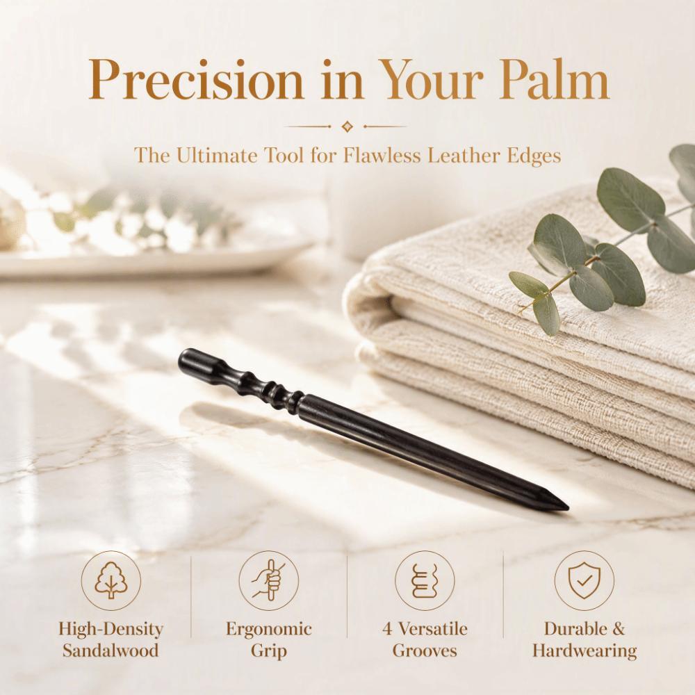 Slim Stick Design Leather Edge Burnisher High-Density Wood Edge Polishing Stick  Professional Use