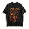 Vintage Mech Alien Creature Graphic Tee For Men And Women Pure Cotton T-shirt