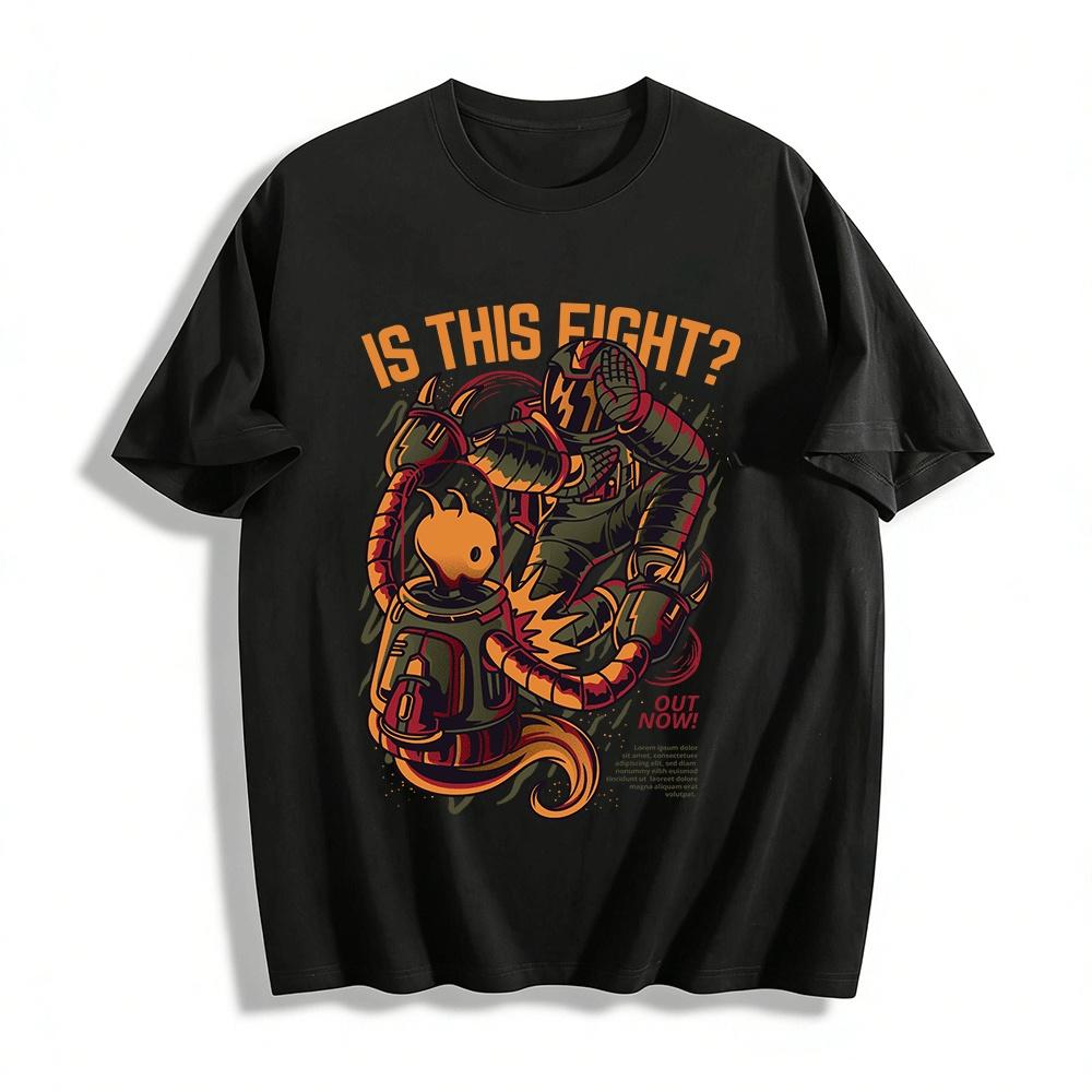 Vintage Mech Alien Creature Graphic Tee For Men And Women Pure cotton T-shirt XXS