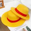 One Piece Luffy Same Straw Hat Men's Hot Selling Fashion Yellow Sun Hat Foldable Lightweight Sun Protection Hat