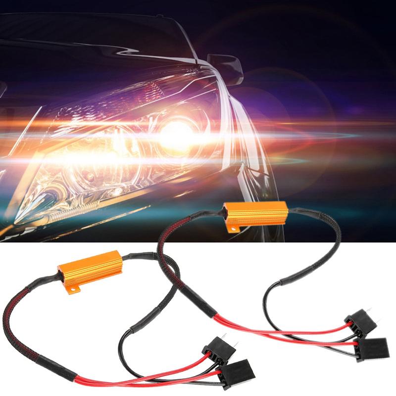 Headlight Decoder Load Resistor Decoder Car LED Decoders for H7 Headlight Anti Hyper Flash No Error Load Resistor Wiring