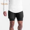 Herren-Shorts, einfarbiges Design, elastischer Bund, Kordelzug, lässige Shorts, doppellagig, schnelltrocknend, atmungsaktiv