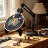Adjustable 360 Degree Rotating Embroidery Stand With Sturdy Metal Frame And Foldable Designs For Easy Storage P9YB