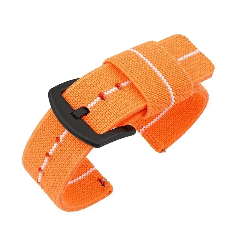 18mm 20mm 22mm 24mm Nylon Watch Band for Seiko Army Military Woven Elastic Strap Quick Release Wristband Men's Sport Watch Bands