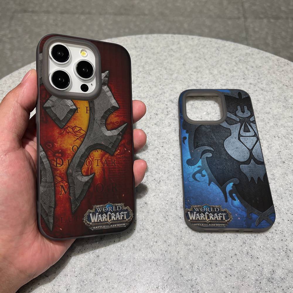 Game World Of Warcraft For IPhone 17 16 15 Plus Pro Max 12 14 Plus 11 13 Wave Corrugated Stripe Funda Phone Cover