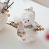 1pc Golden Plush Knitted Christmas Snowman Ornament Decoration Christmas Desktop Ambience Ornament Gift for Family and Friends