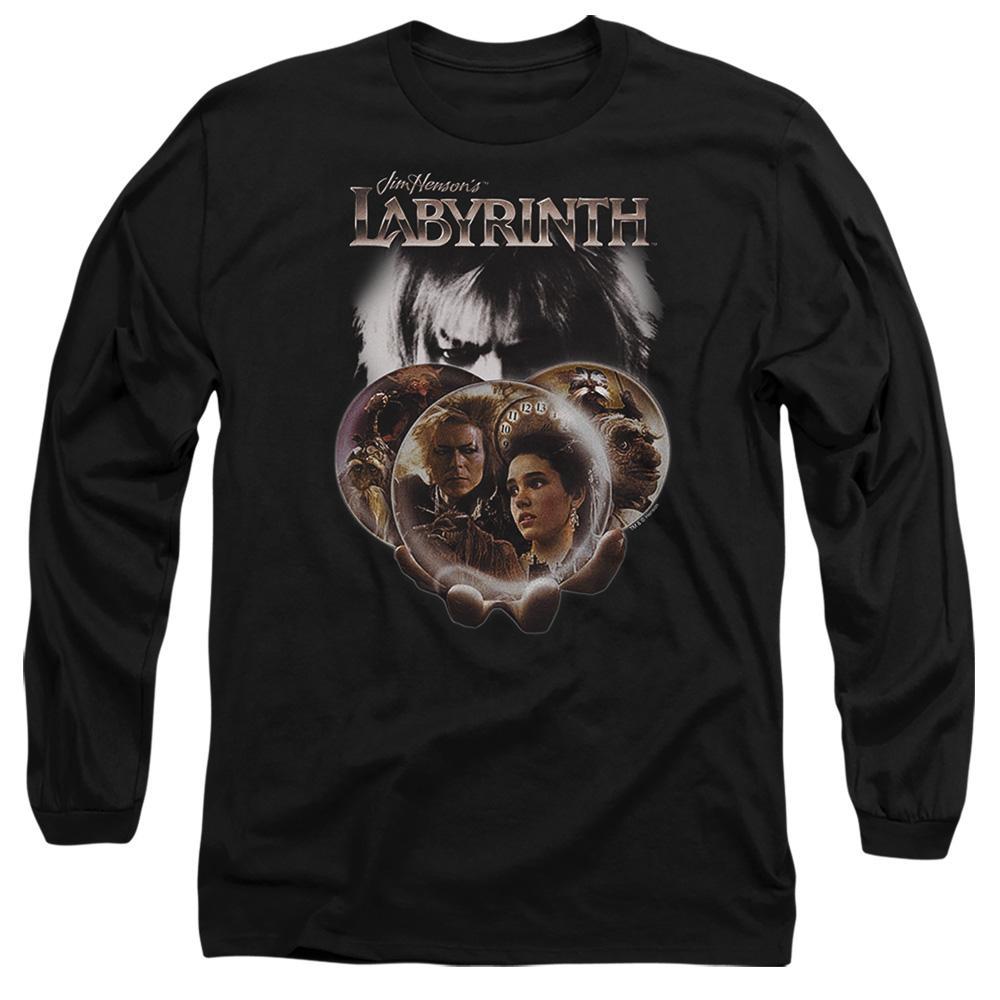 Labyrinth Unisex Adult Globe Long-Sleeved T-Shirt