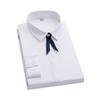 2024 Unisex Bamboo Fiber White Non-Iron Long-Sleeve Shirt: Women's Business Style