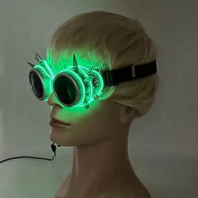 Nuevas y geniales gafas de estilo Cyberpunk, decoración de fiesta brillante, gafas de sol luminosas LED que iluminan la barra, música Rave, fiesta de baile