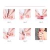 10Pcs Solid Color Toe Nail Stickers for Women Girls Easy Apply Self Adhesive Polish Strips with Nail File Manicure Tools Long Wearing Waterproof Nail
