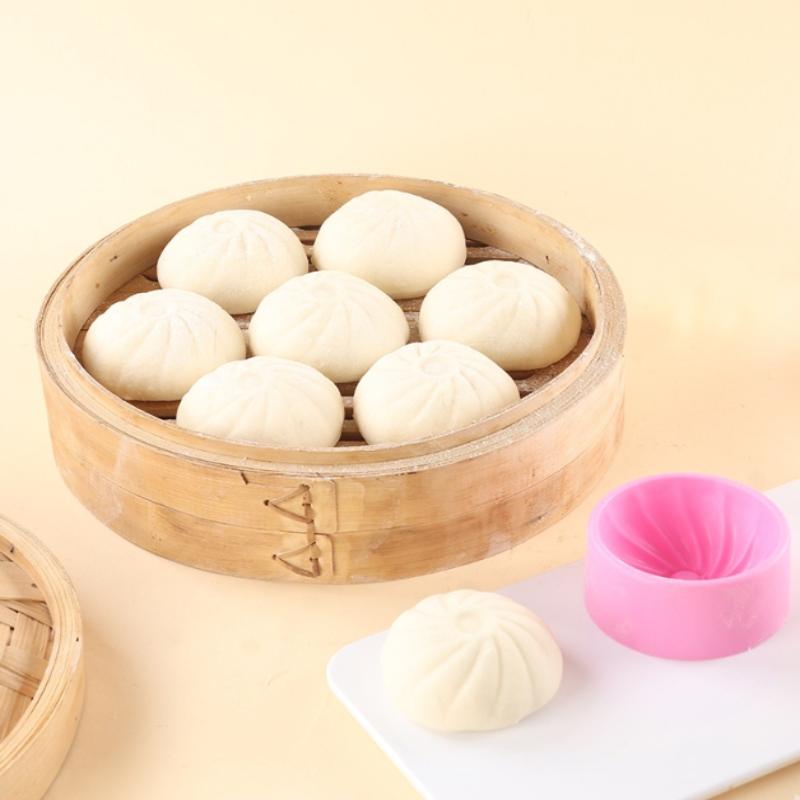 4 Pezzi Timbro per Panini del Festival di Metà Autunno - Stampo Tradizionale Cinese per Panini Pressa per Ravioli Produttore di Dim Sum Stampo in Plastica Fatto in Casa per Xiaolongbao