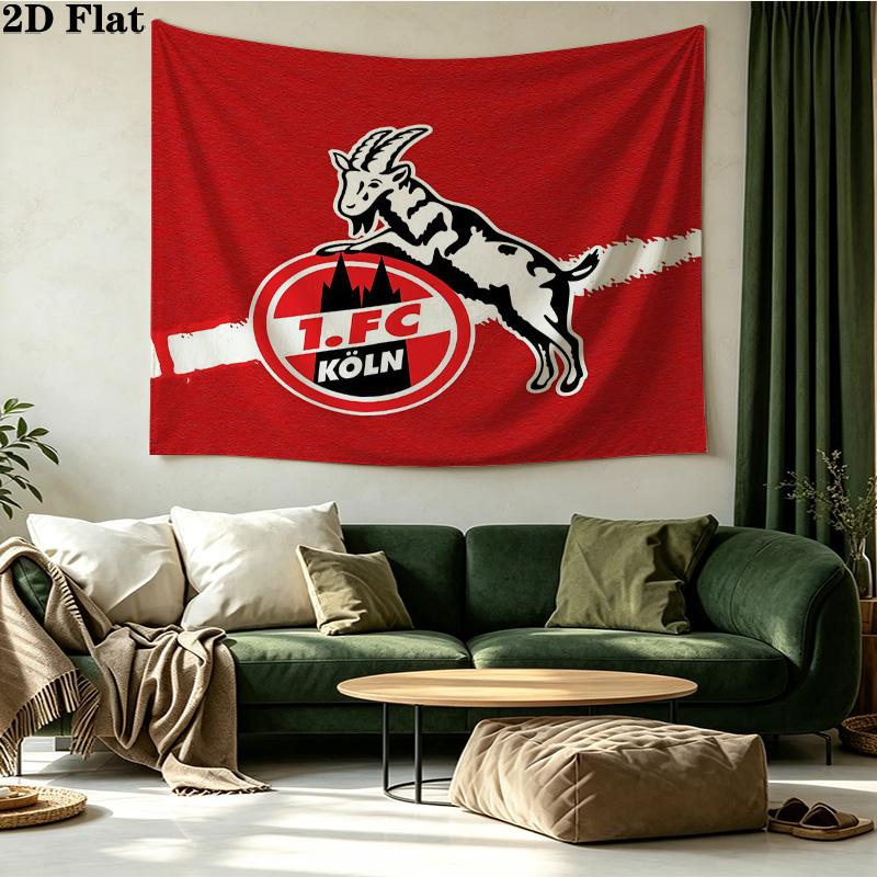 1. FC Köln Bedruckte Wandteppich – Wandbehang für Schlafzimmer, Wohnheime und Heimdekoration