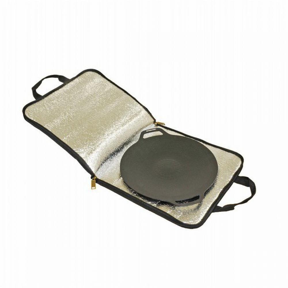 Captain Stag Outdoor Griddle Multi Griddle Round Grill Bag 34cm Storage Bag With Cushioned Pockets Black Ug 1589