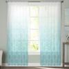 Blau Gradienten Fenster Vorhänge Sheer Chiffon Tüll Vorhang Hause Wohnzimmer Hintergrund Dekoration