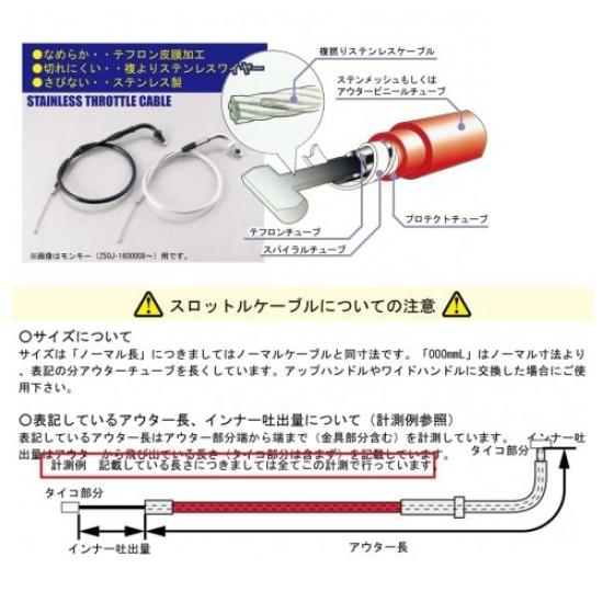 KITACO Throttle Cable for Scooters (VM26/PWK28), Red, 905-1040014