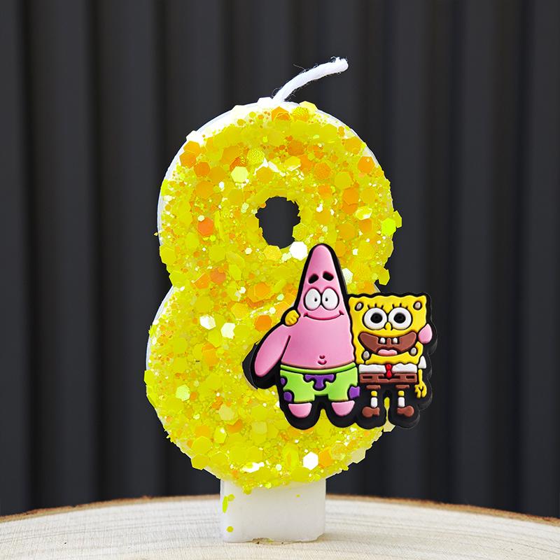 Cute Candle Anime Number 0-9 Kids Birthday Cake Decoration Supplies Cute Cartoon Party Accessories Supplies
