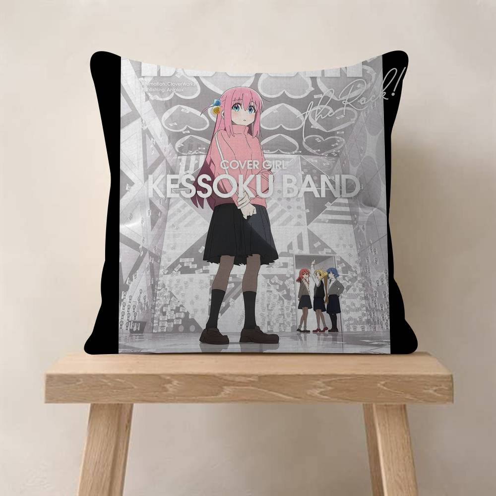 Pop Anime Bocchi The RRock Cushion Cover Pillow Cover Decor Pillowcase Printed Cushion Case For Couch