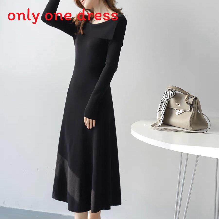 Fashion Knitted Off Shoulder Dress With Long Sleeves For Casual And Party Wear