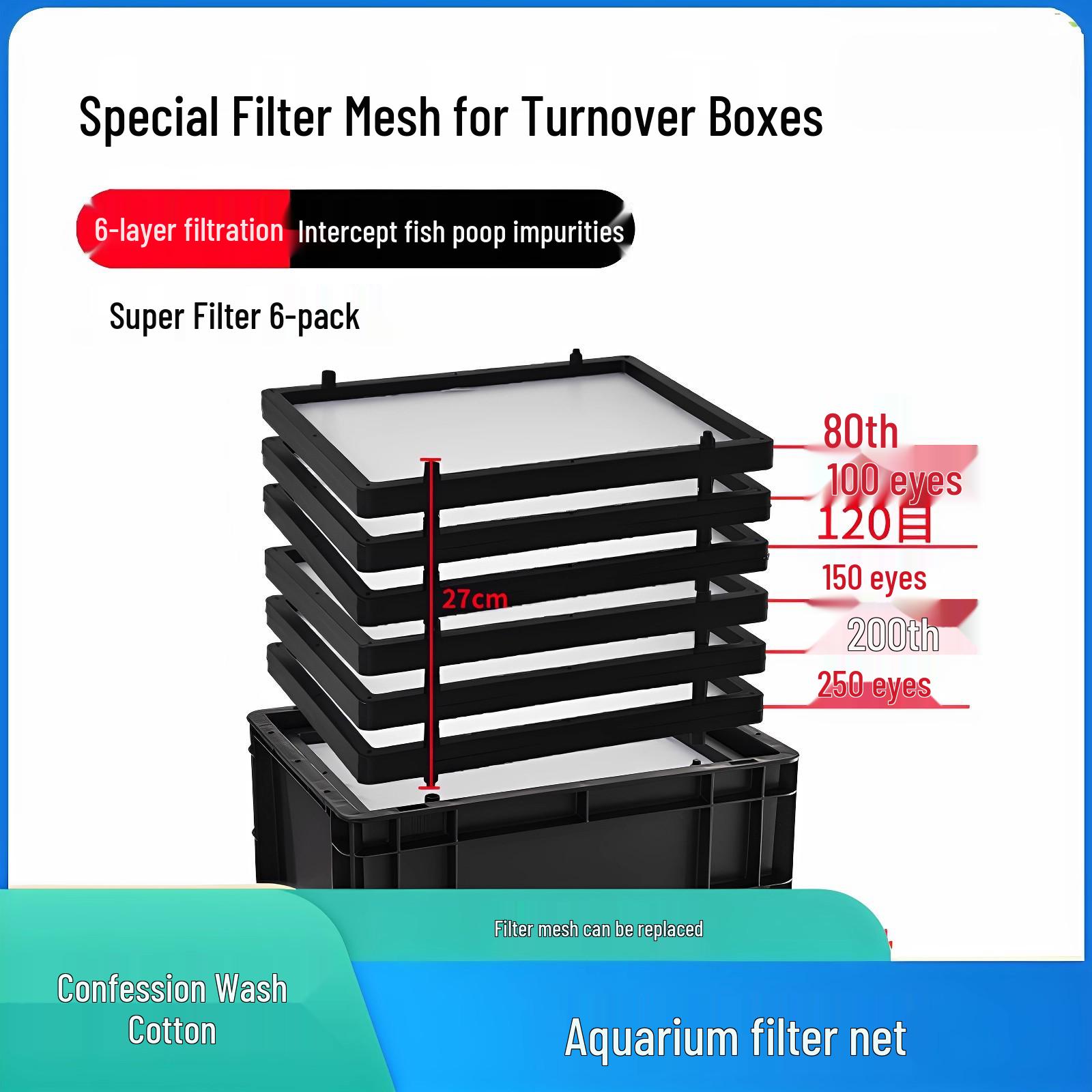 

Stainless Steel Aquarium Bottom Filter & Fish Tank Turnover Screen. 20*11*2cm