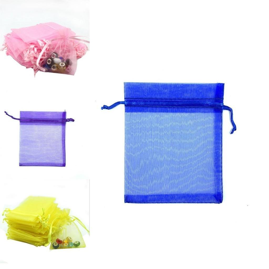 Fashionable 10pcs Organza Bags For Candy And Jewelry In Multiple Colors And Sizes
