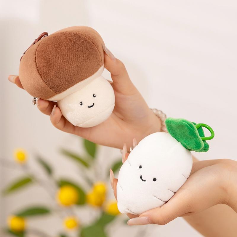 Kawaii 10-20CM Vegetable Plush Toys Cute Vegetables Pendant Onion Chili Mushroom Carrot Plush Pendant Keychain Toy
