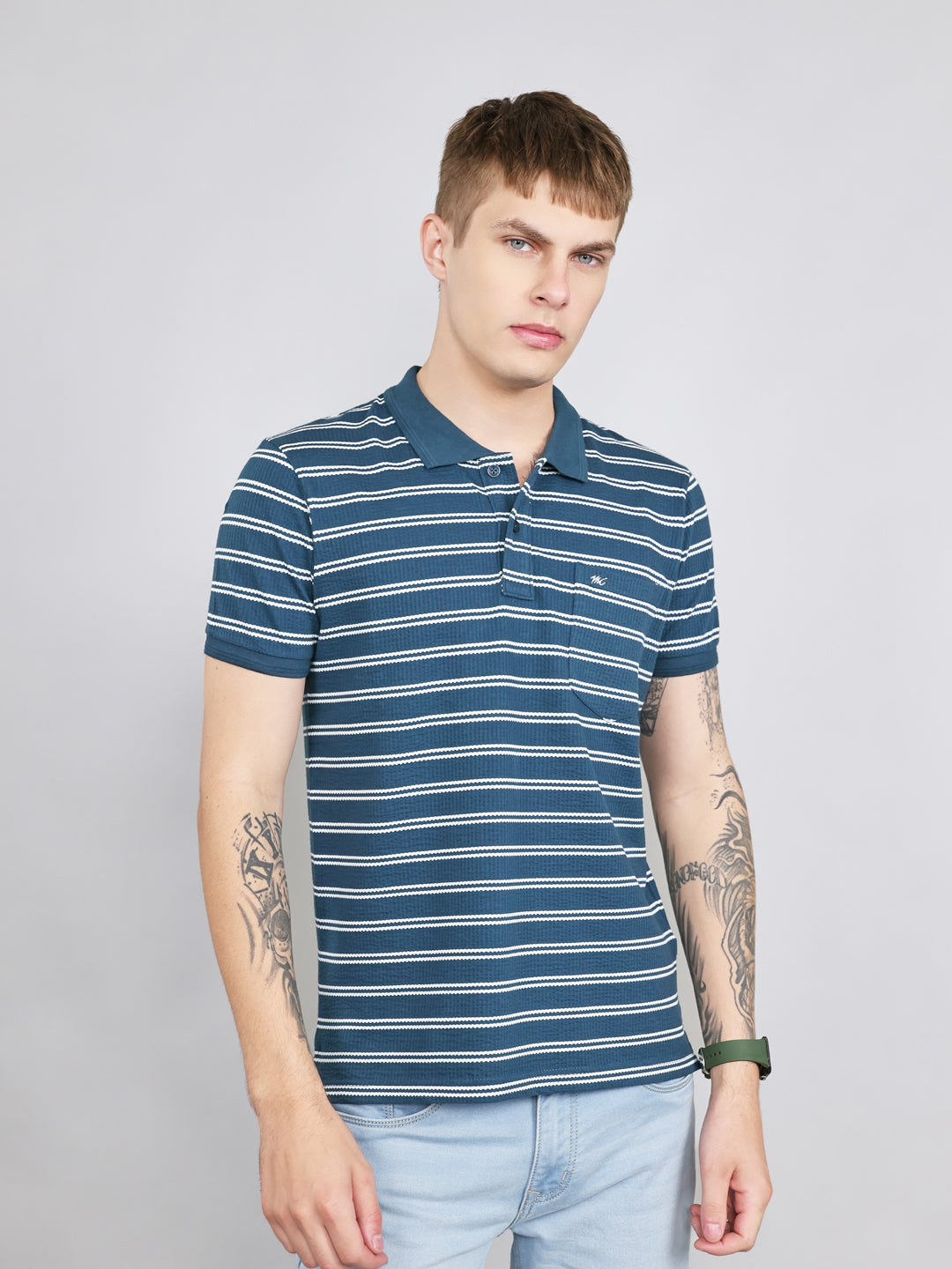 Monte Carlo Men Regular Fit Teal Tshirt S чирковый
