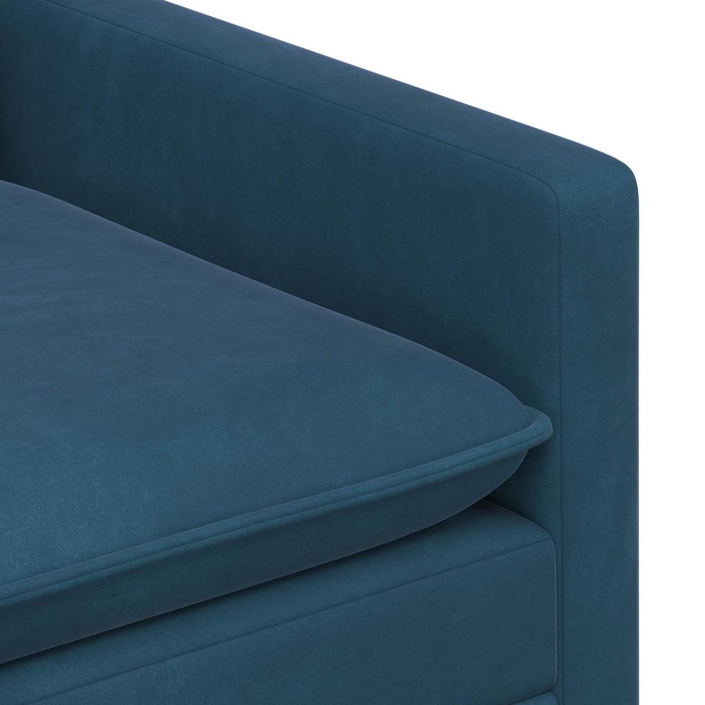 Sofa Set 2 pcs Blue Velvet