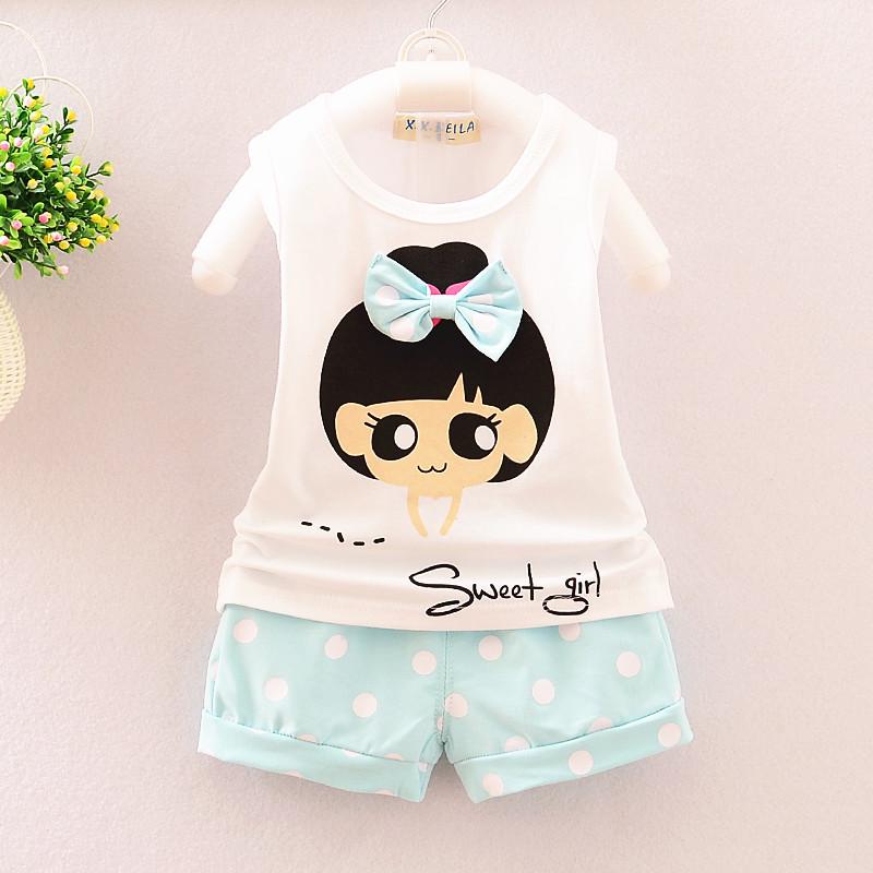 Korean-Style Summer Floral Vest & Shorts Set for Girls (0-4 Years)