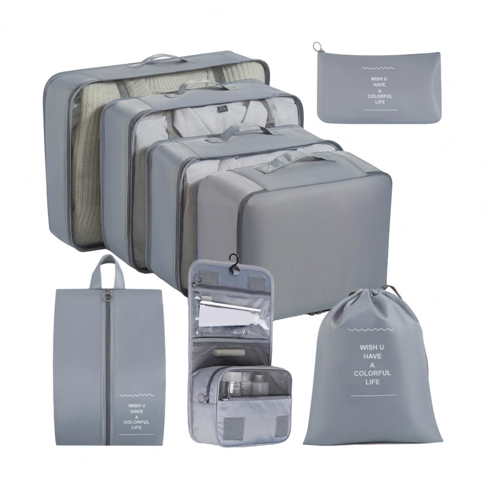 Suitcase Organizers Space-saving Storage Bags Efficient Durable Travel Packing Organizers Space-saving Clothes for Outdoor серый