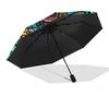 Festival Symbols pattern umbrella, portable and foldable design, 8 ribs, a casual accessory for Halloween, Christmas, and birthday gifts.