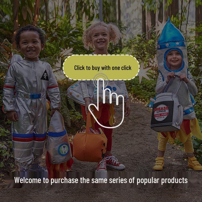 Zilver Astronaut Cosplay Kostuum voor Kinderen - Klaar voor Sportdag & Optreden