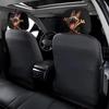 Cartoon Dog Car Headrest Covers , Daily Travel Seat Protectors, Car Interior Decor