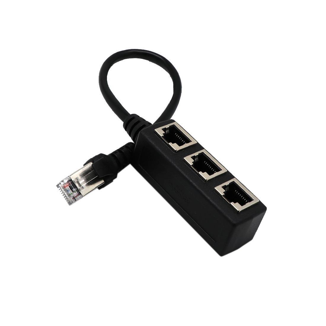 

Розгалужувач кабелю Ethernet RJ45: Подовжувач з 1 чоловічого на 3 жіночих RJ45 one to three [with cable]