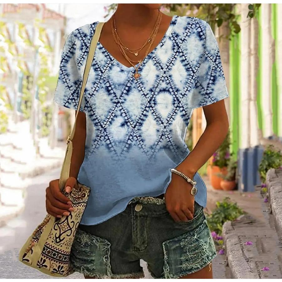 Винтажная лоскутная женская футболка — фото 18