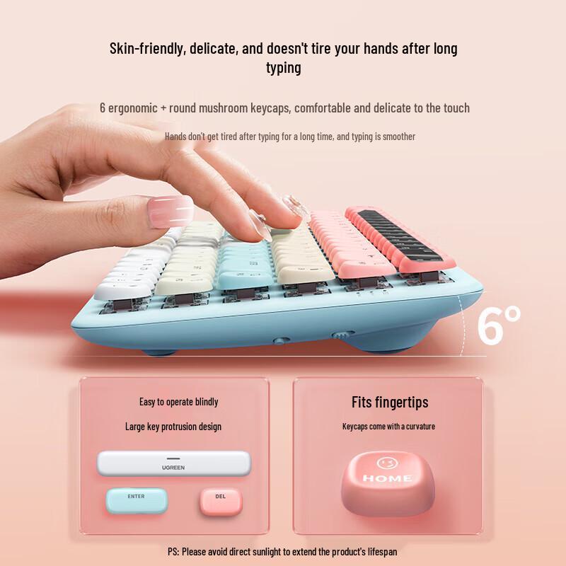 

UGREEN Fun+ 84-Key Dual-Mode Low-Profile Mechanical Keyboard