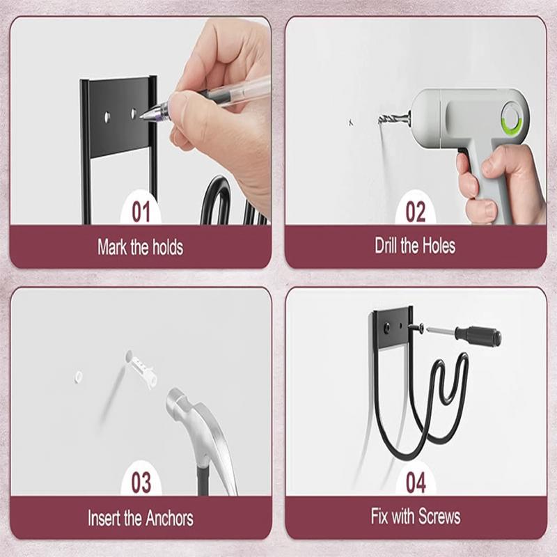 Hose Hanger Wall Mount Heavy Duty Hose Hanger Wall Mount Wall Mounted Hose Holder Sturdy Hose Stand for Garden Hose Storage