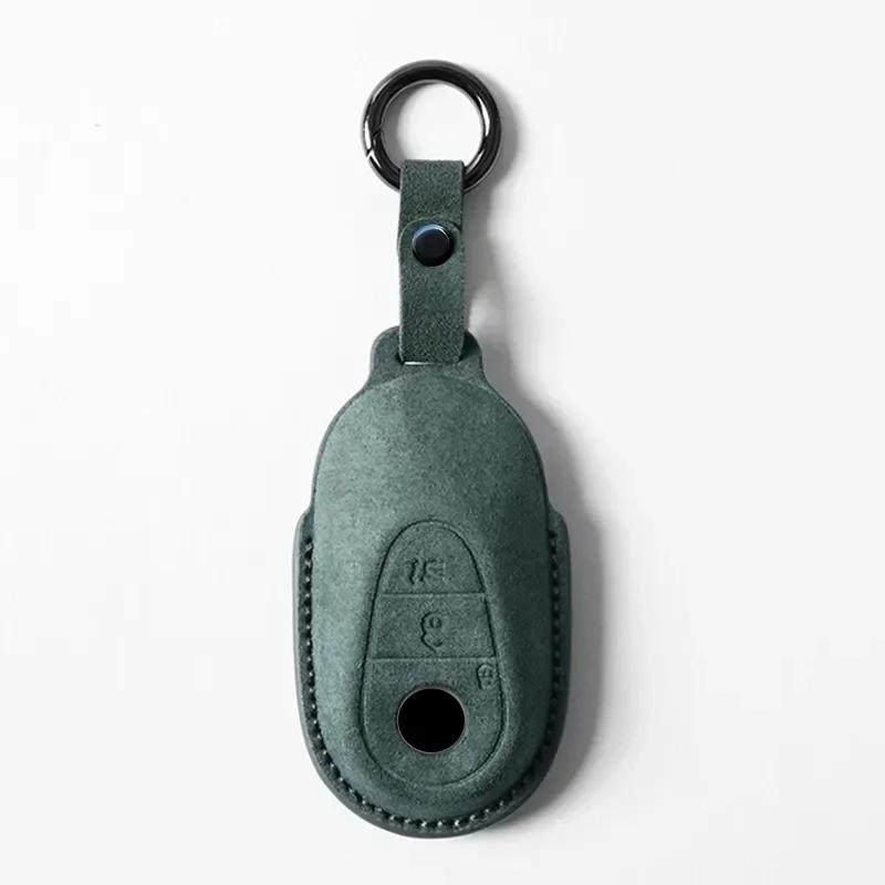 

Suede for Mercedes Benz W169 W176 W204 W205 W212 W213 C200 C300 A B C E G Class AMG Car Key Case Cover Keychain Accessories