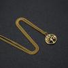 New Design Fashion Jewelry Gold Plated Stainless Steel Print Pattern Collection Pendant Necklace Party Gift