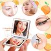 Compact Mirrors Small Pocket Fruit Design Mini Magnifying Portable Makeup Compact Pu Leather Double Sided Pocket Mirror for Wom