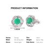 Elegant Flower shape design 925 sterling silver Earrings Natural round 5.0mm agate Fine Jewelry for Women's Party Birthday gifts