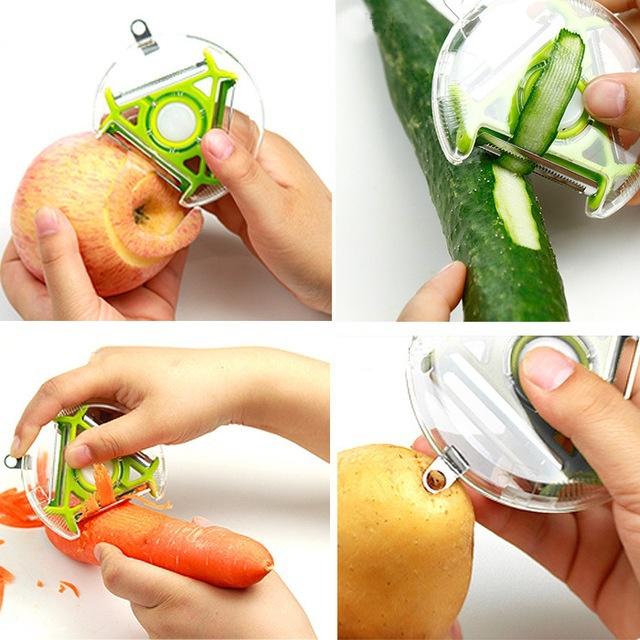 Multifunctional 3 In 1 Vegetable Fruit Peeler Carrot Grater Vegetable Slicer Cutter