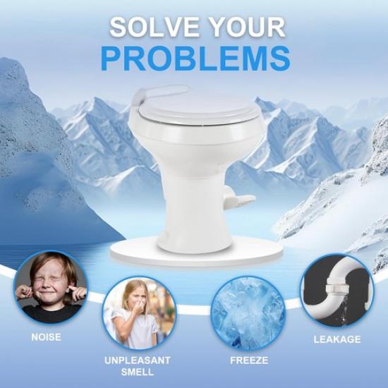 Toilet Valve & Seal Kit - Freeze-Resistant Flush Camper Toilet Valve Parts for 3