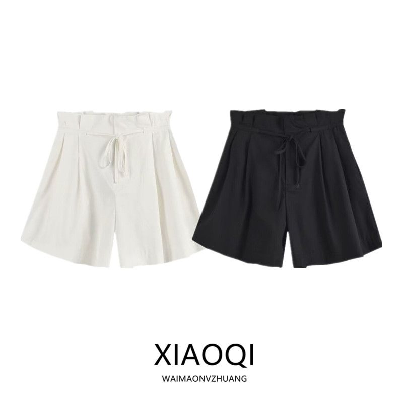 Fashion Style 2024 Summer New Arrival Women's Mid Waist Easiest for Match Linen Blend Casual Shorts 4661413 800