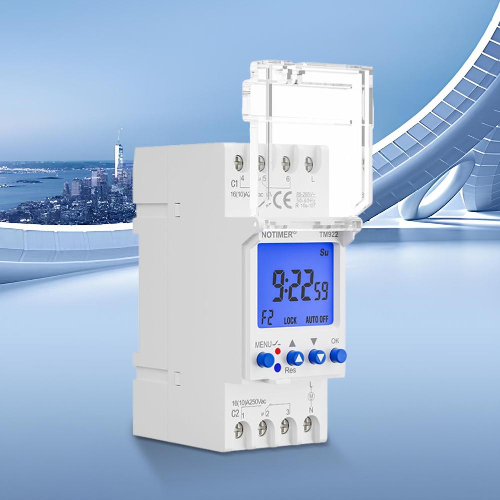 2 Channels Programmable 24Hours Time Clock Seconds Interval Digital Timer Switch Din Rail 7 Days Programmable Time Switch Relay